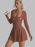 Lafaurie Brown Cross Back Dress