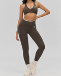 Lafaurie Brown Color-Block Workout Set