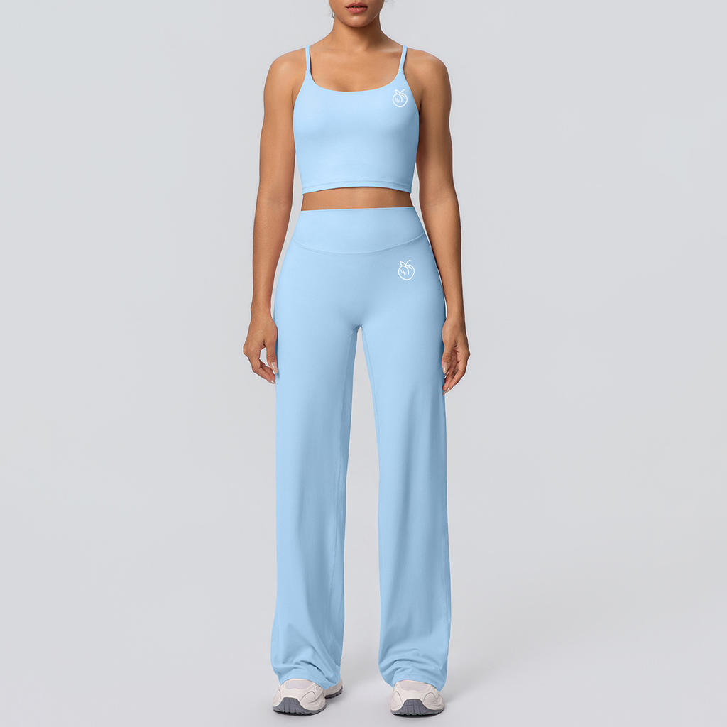 Lafaurie Sky Blue Wide-Leg Lounge Set