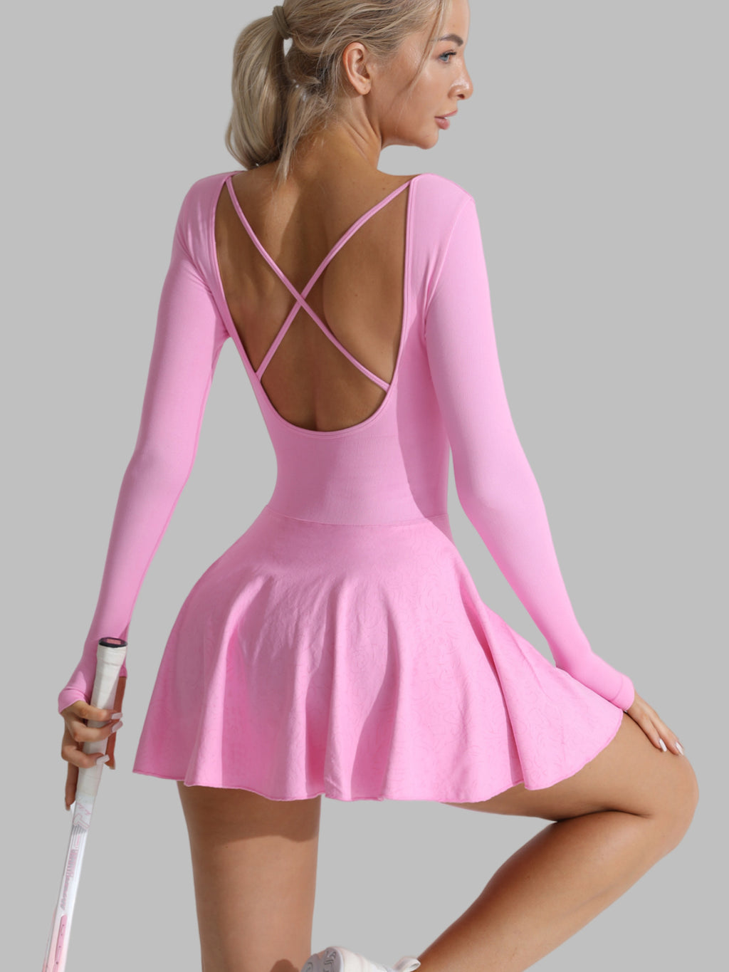Lafaurie Pink Cross Back Dress