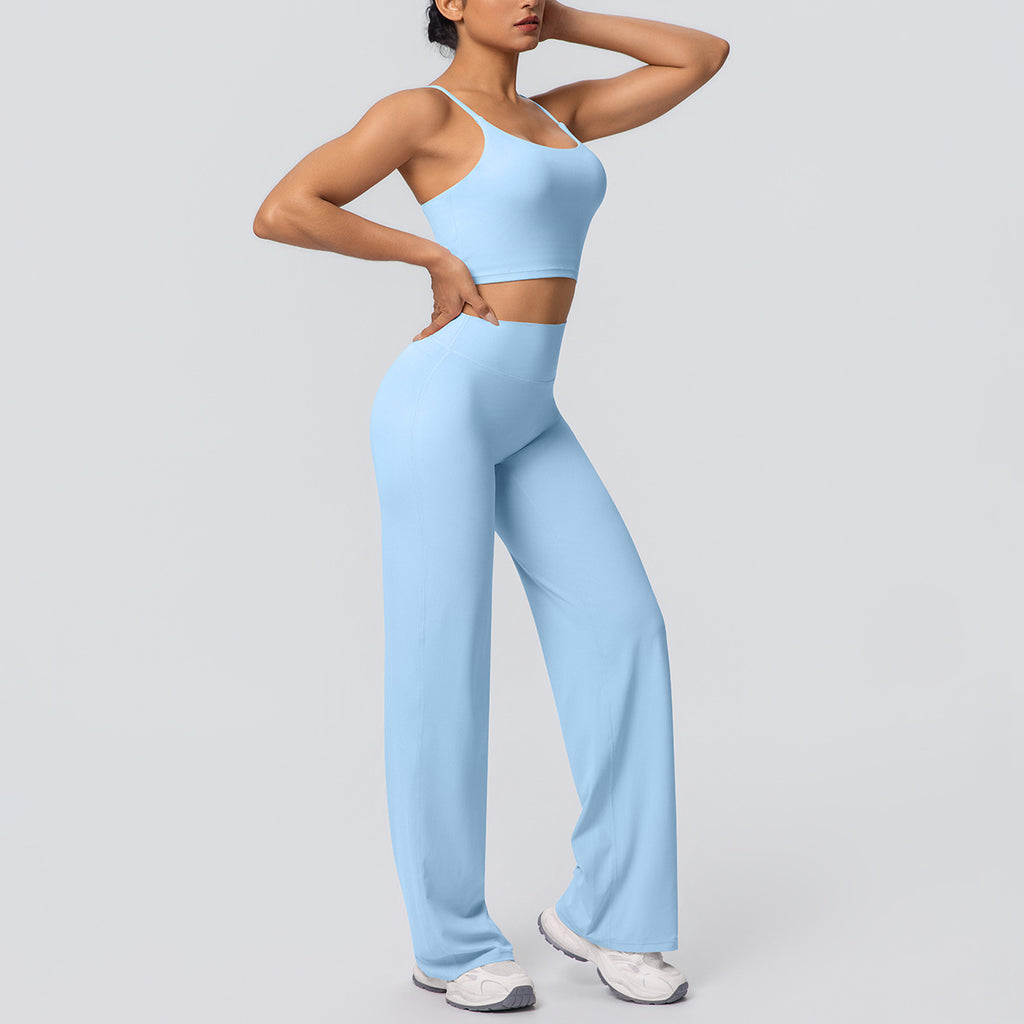 Lafaurie Sky Blue Wide-Leg Lounge Set