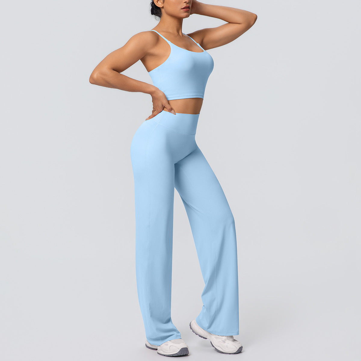 Lafaurie Sky Blue Wide-Leg Lounge Set