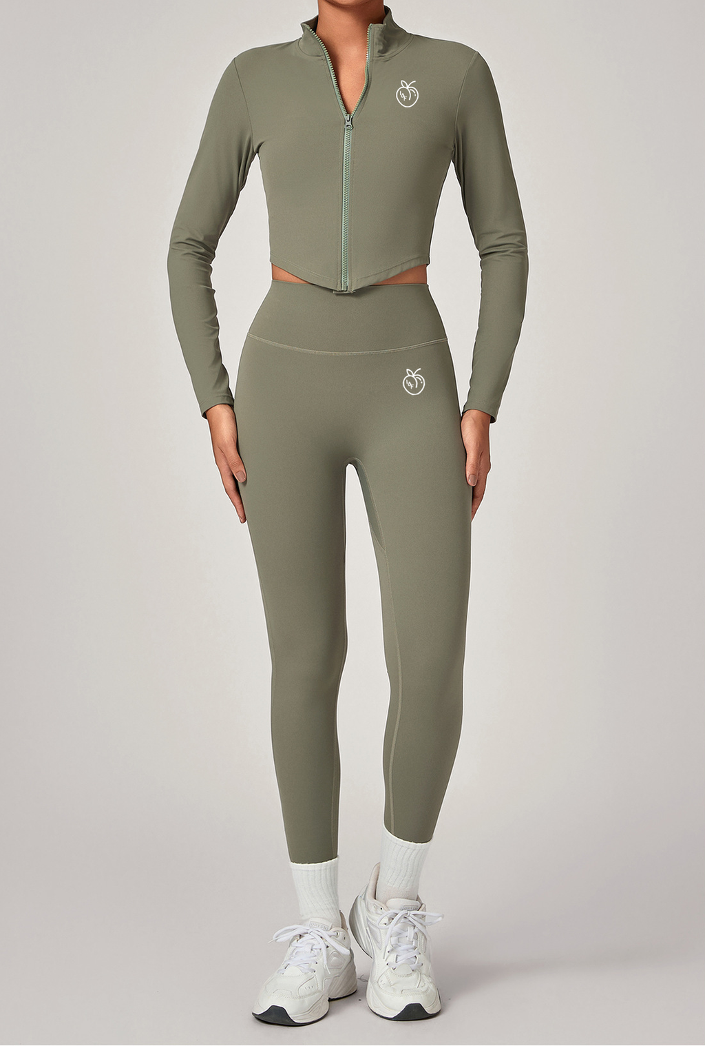 Lafaurie Green Jacket Zip-Up Active Set 3pcs