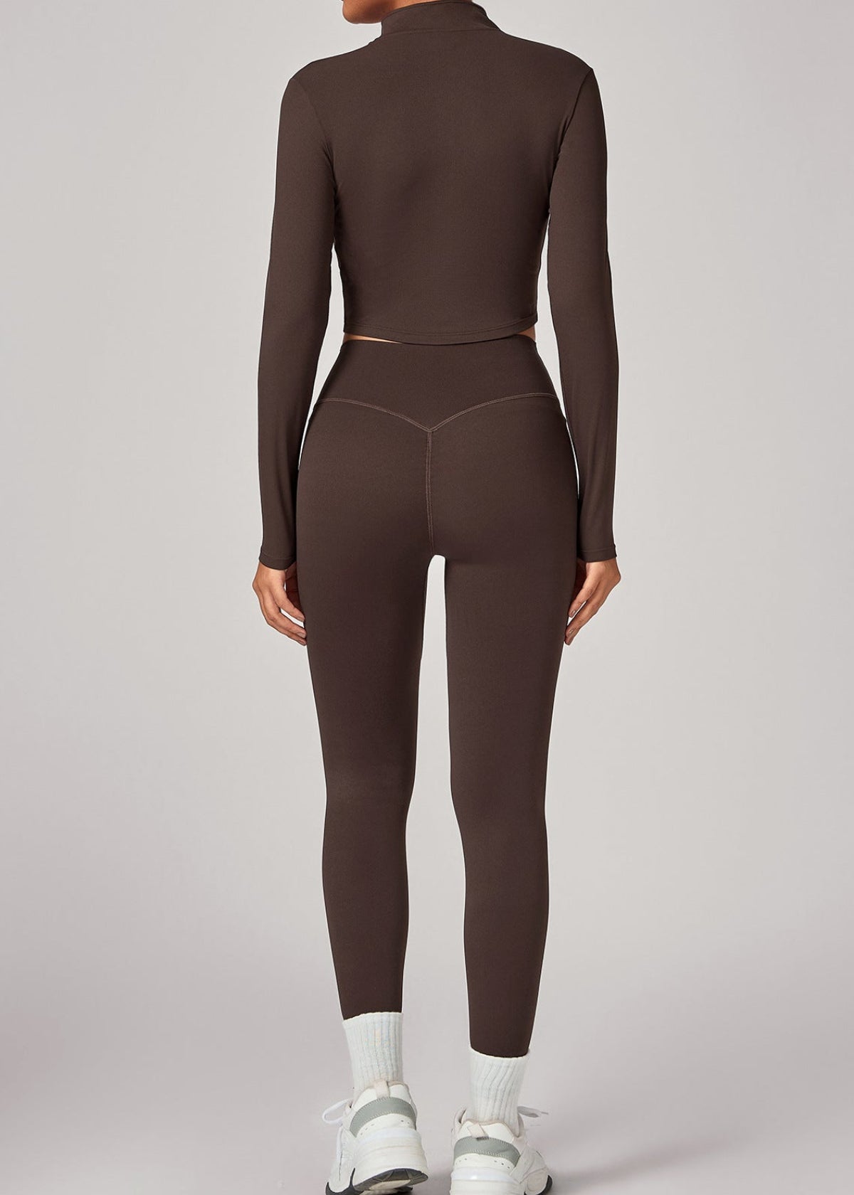 Lafaurie Brown Jacket Zip-Up Active Set 3pcs