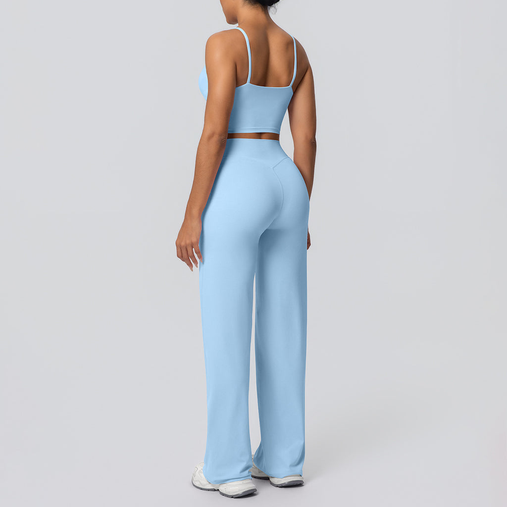 Lafaurie Sky Blue Wide-Leg Lounge Set